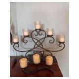 Metal wall sconces and tabletop candleholders