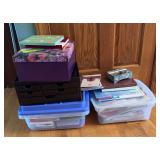 Storage boxes and lots of greeting cards