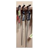 (4) Quick clamps 22” and 14”