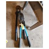 Bolt cutters and cable crimpers