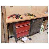Steel workbench and misc contents