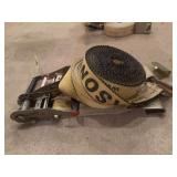 2 heavy duty flat hook ratchet straps