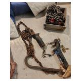 Tow hook and chain, cat 5 hitch rcvr and standard hitch receiver