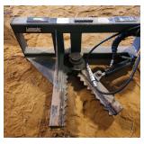 Skid steer hydraulic tree grabber
