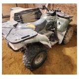 Kawasaki Prairie 400 4wd winch, front side discharge blade and cab, not running