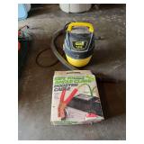 Stanley 1.5 hp shop vac 1 gallon? and booster cables