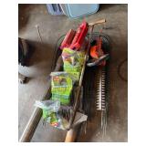 Leaf blower, garden fencing, hedge trimmer, and more