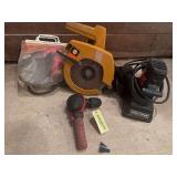 Circular saw, sander, right angle drill attachment