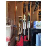 2 pairs of skis and crutches for when you fall