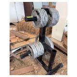 Marcy grip free weights 210# total and rack