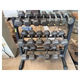 Century Dumbbells and rack 500# +