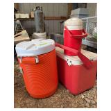 Water cooler, thermos jug and regular cooler