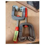 Pair of edge clamps