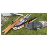 Knee board, 3 sets of water skis