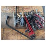 Assorted hand tools in bucket
