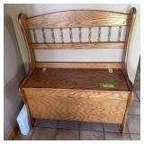 14D x 32L x 36H hall seat with storage
