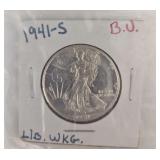 1941-S BU Liberty Walker Half Dollar