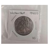 1945D VG Walker Half Dollar