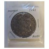 1921 AU50 Morgan One Dollar