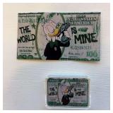 1 Troy oz .999 fine silver miniature bar