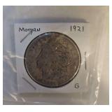 1921 G Morgan One Dollar