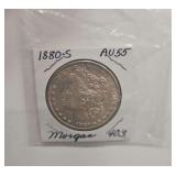 1880-S AU55 Morgan 403 One Dollar