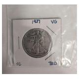1937 G 46 TED Half Dollar