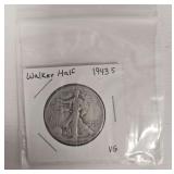 1943 S VG Walker Half Dollar