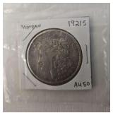 1921S AU50 Morgan One Dollar