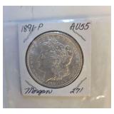 1891-P AU55 Morgan 271 One Dollar