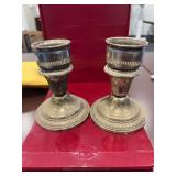 Weighted Sterling candle holders by Frank M Whiting Co.