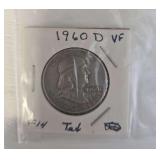 1960 D VF #14 TED Half Dollar