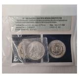 1902-0 MS63 One Dollar with Certification Doc