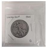 1945 G Walker Half Dollar