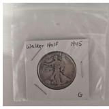 1945 G Walker Half Dollar