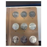 American Eagle Silver Dollars 1986-1994  (bid price times 9)
