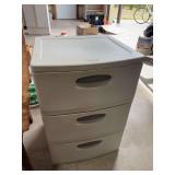 Storage cabinet with three drawers