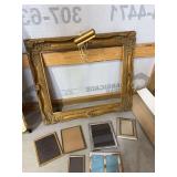 Gold frame with light 39x33, frames