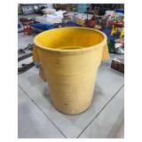 Yellow trash can