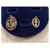 Locket and heart pendant custom made and inscribed with I Love You on the back with names