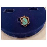 Turquoise Ring-small size, unmarked