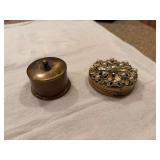Vintage stamp roll Holder & powder case