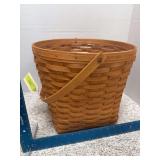 1995 14" round handled basket, protector