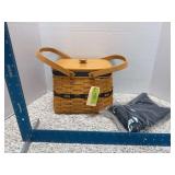 1998 Collectors Club Longanberger Harbor Basket, original box, liner, protector, lid