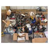 This is a huge lot of all kinds of new and used small engine parts starters, distributors, pulleys, carburetors, kill switches, even bike pedals, spark plugs, filters you name it it