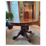 45” round pedestal dining table w (5) 10.5” leaves