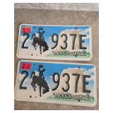 Wyoming license plates