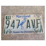 Maryland license plate