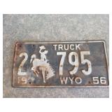 1956 wyoming license plate