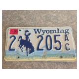 Wyoming license plate